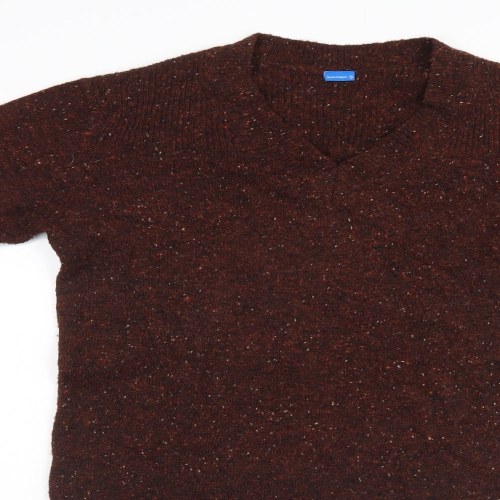 Womens UK Size S Preworn Brown Pullover Jumper