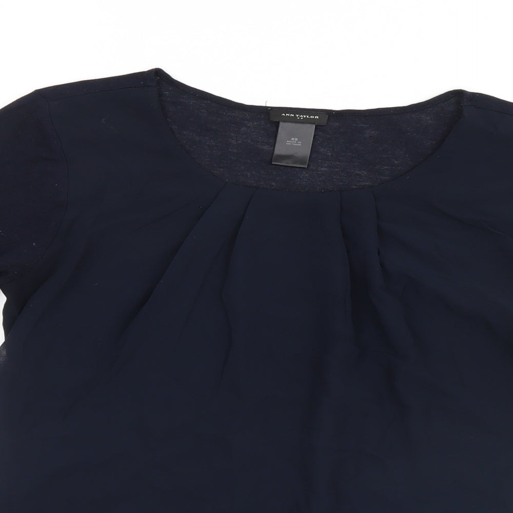 Ann Taylor Womens Black   Basic T-Shirt Size XS