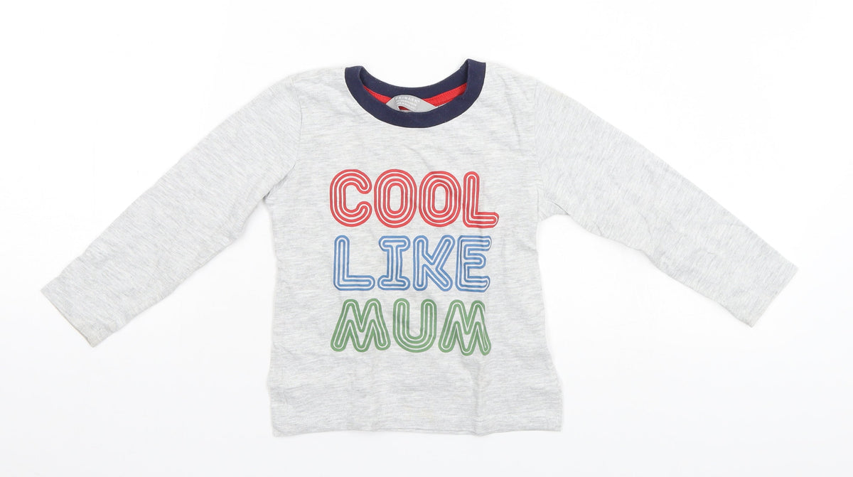 Additional front view of Primark girls’ white basic t-shirt, size 2, years - cool like mum