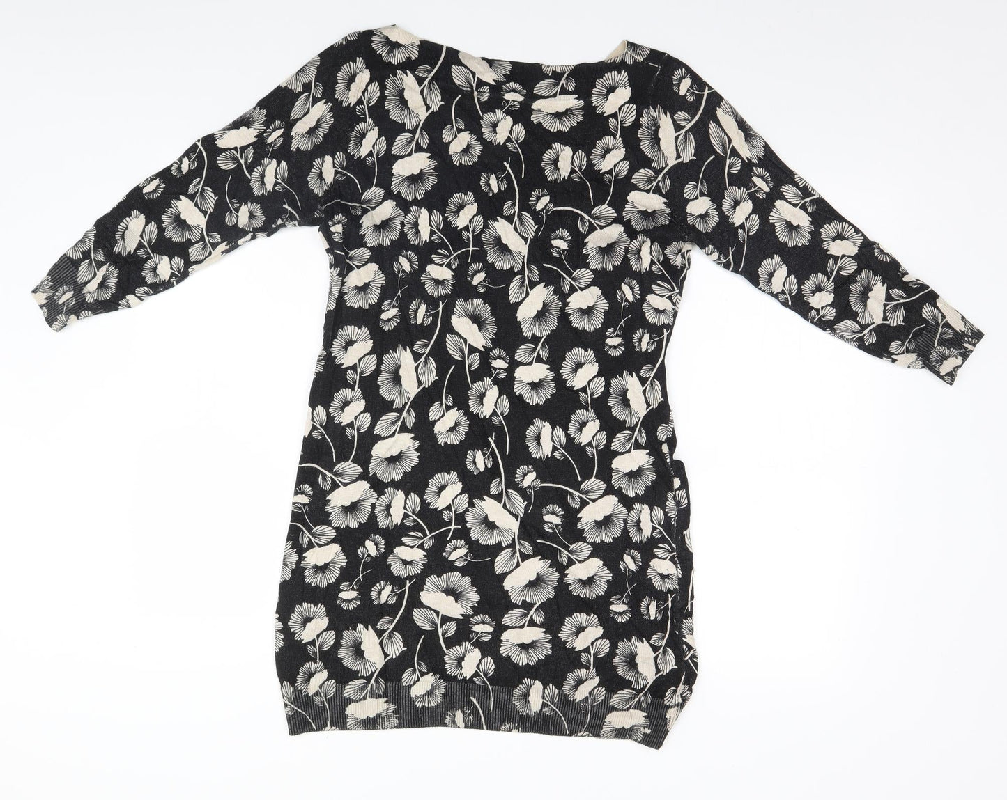 F&F Womens Black Floral  Pencil Dress  Size 12