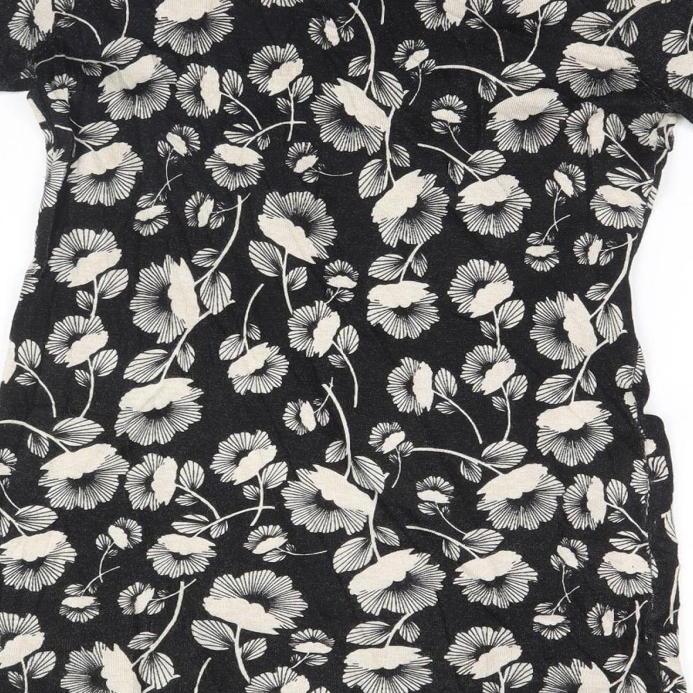 F&F Womens Black Floral  Pencil Dress  Size 12