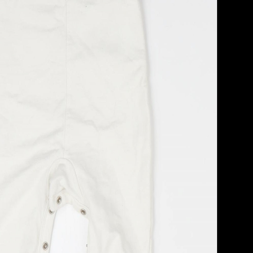 Disney by TU Boys White Animal Print  Dungaree One-Piece Size 6-9 Months  - Polar Bear face
