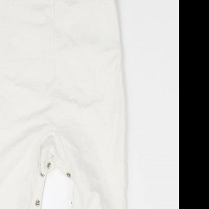 Disney by TU Boys White Animal Print  Dungaree One-Piece Size 6-9 Months  - Polar Bear face