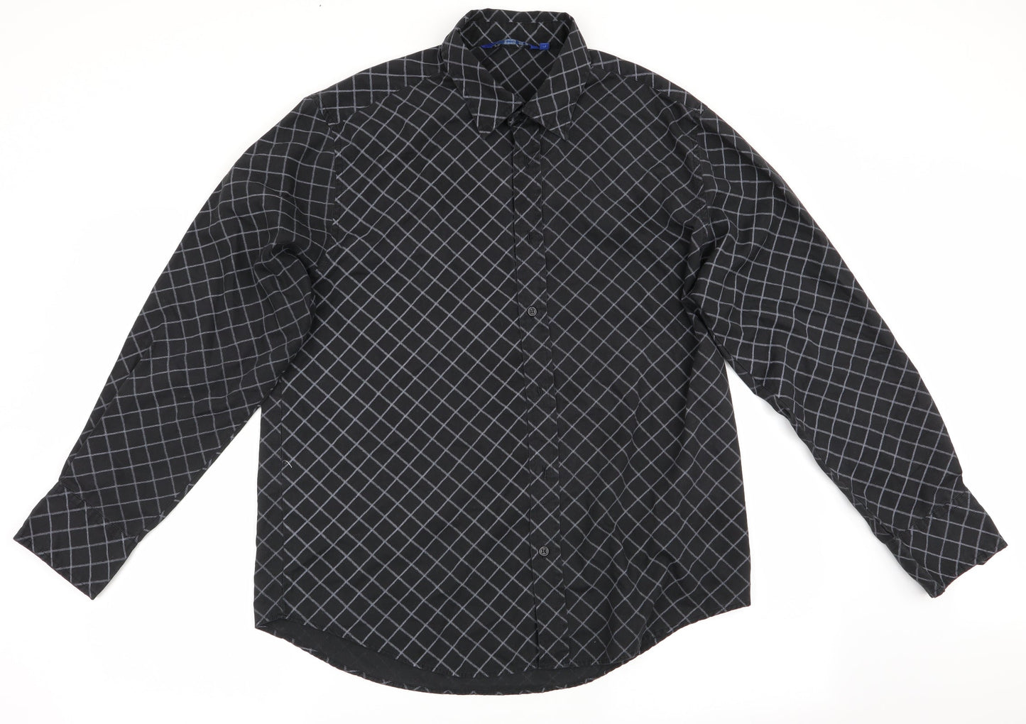 Mens UK Size L Freeport Grey  Button-Up Long Sleeve Casual Shirt