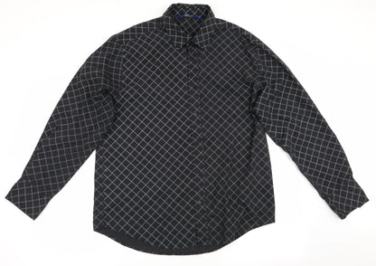 Mens UK Size L Freeport Grey  Button-Up Long Sleeve Casual Shirt