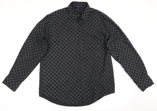 Mens UK Size L Freeport Grey  Button-Up Long Sleeve Casual Shirt