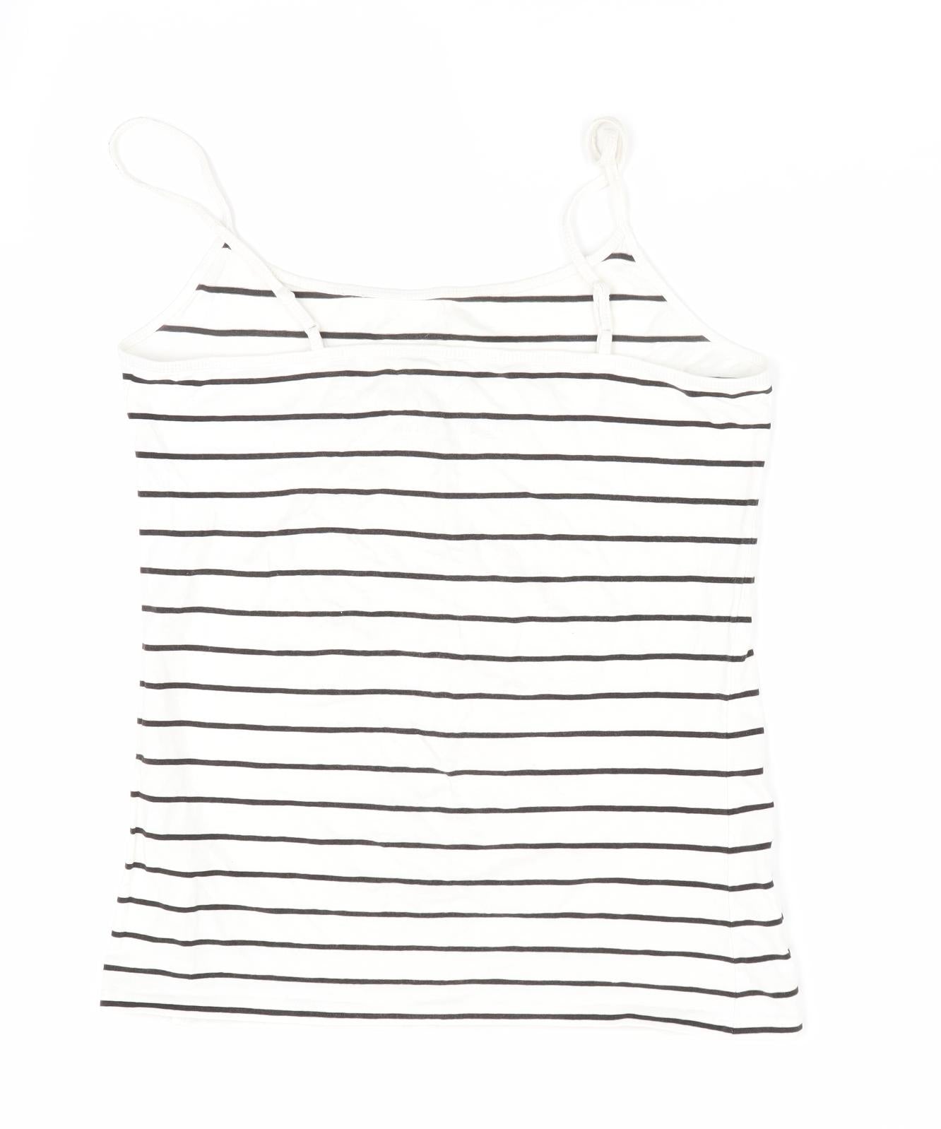 Womens UK Size  Preworn White Camisole T-Shirt