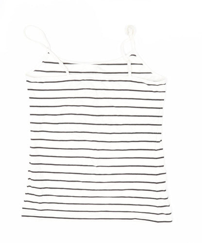 Womens UK Size  Preworn White Camisole T-Shirt
