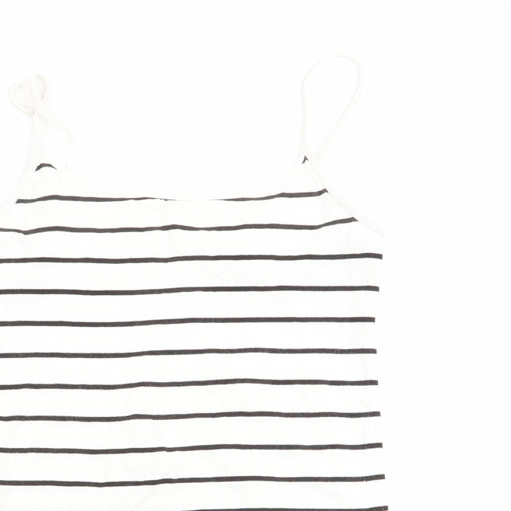 Womens UK Size  Preworn White Camisole T-Shirt