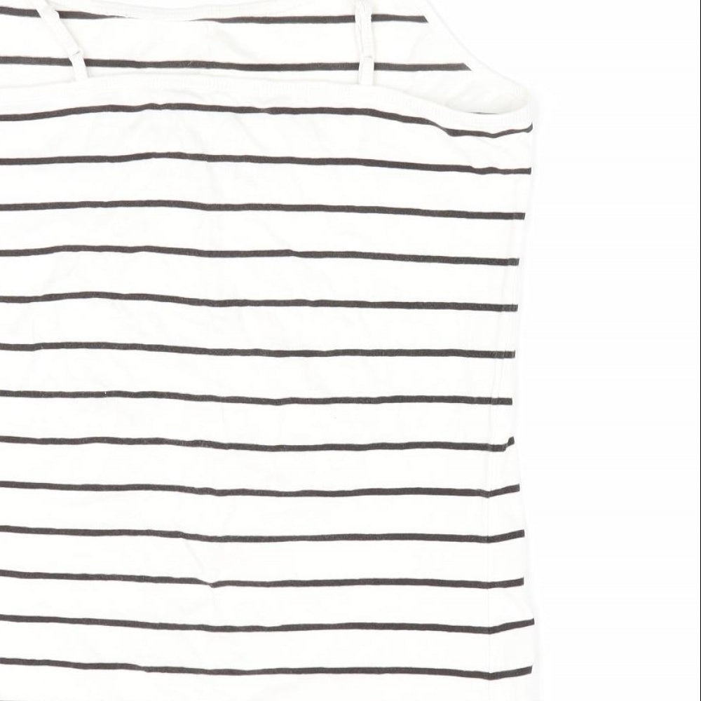 Womens UK Size  Preworn White Camisole T-Shirt