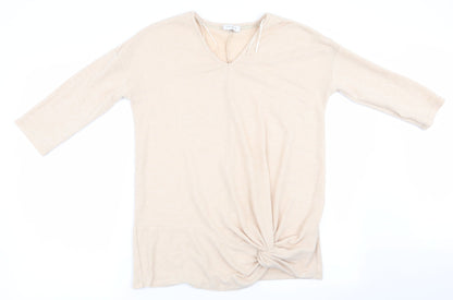 Womens UK Size 10 Papaya Beige Pullover Jumper