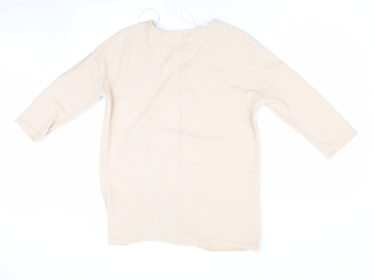 Womens UK Size 10 Papaya Beige Pullover Jumper