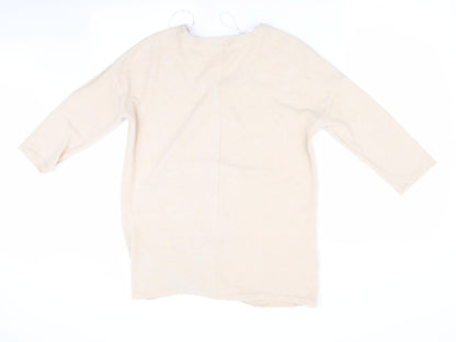 Womens UK Size 10 Papaya Beige Pullover Jumper