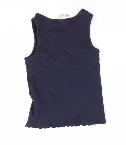 H&M Girls Blue   Basic Tank Size 3-4 Years