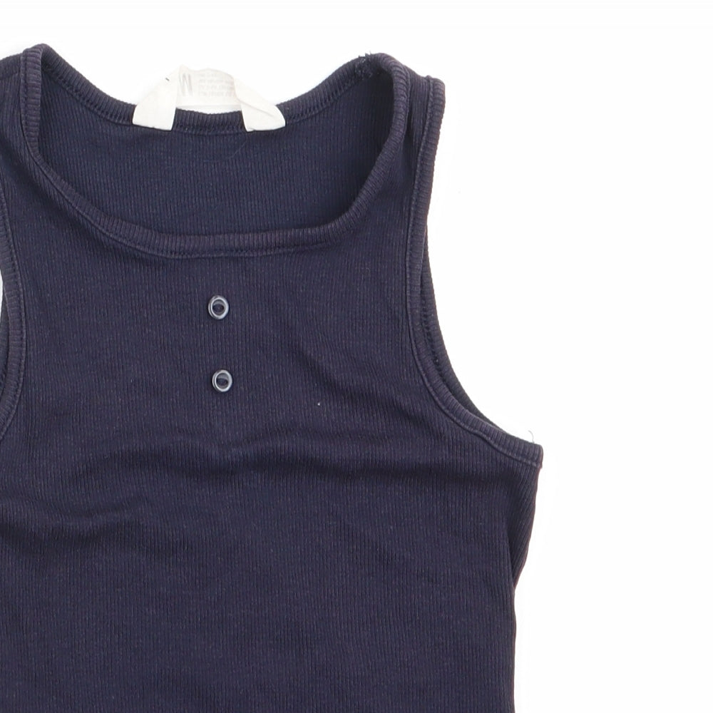 H&M Girls Blue   Basic Tank Size 3-4 Years