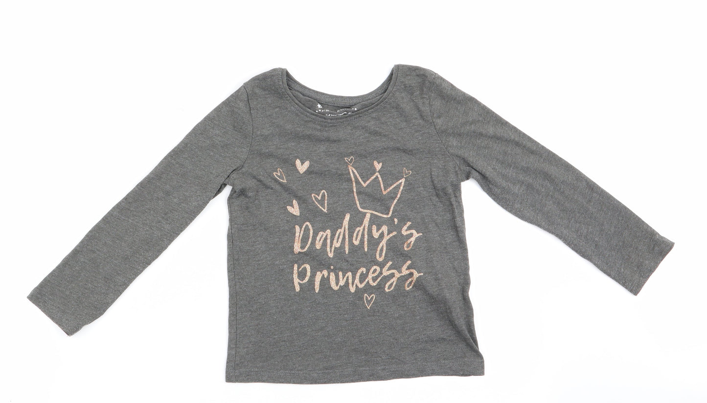 Primark Girls Green   Basic T-Shirt Size 3-4 Years  - Daddy's Princess