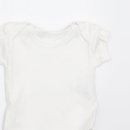 George Baby White   Romper One-Piece Size Newborn  - Tiny Baby