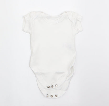 George Baby White   Romper One-Piece Size Newborn  - Tiny Baby