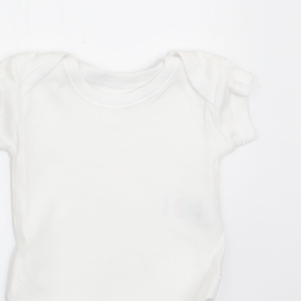 George Baby White   Romper One-Piece Size Newborn  - Tiny Baby