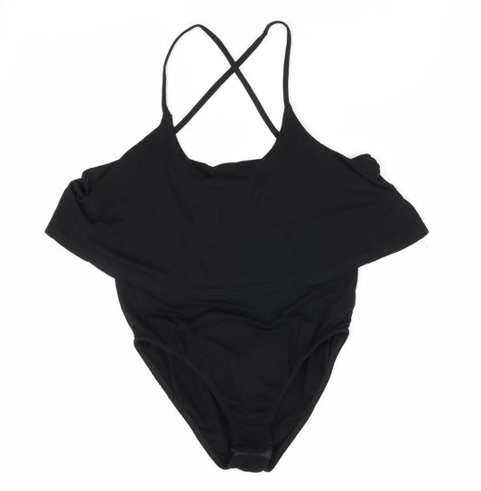 Missguided Womens Black   Bodysuit One-Piece Size 10