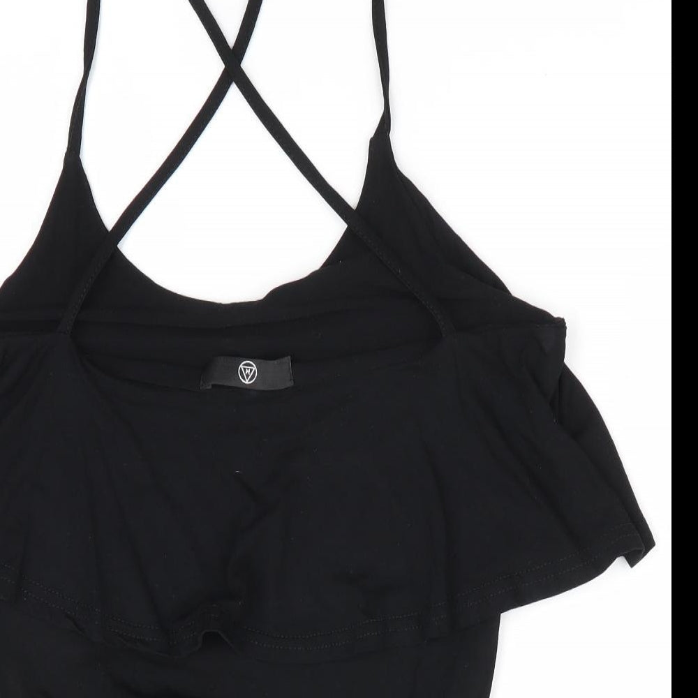 Missguided Womens Black   Bodysuit One-Piece Size 10