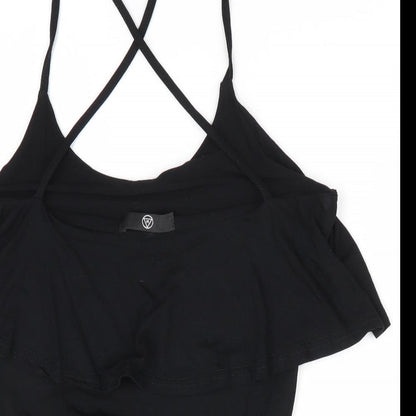 Missguided Womens Black   Bodysuit One-Piece Size 10