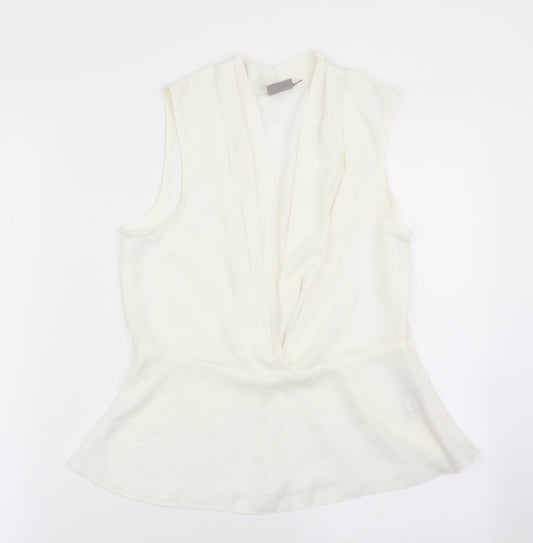 Womens UK Size 8 ASOS Ivory Basic Blouse