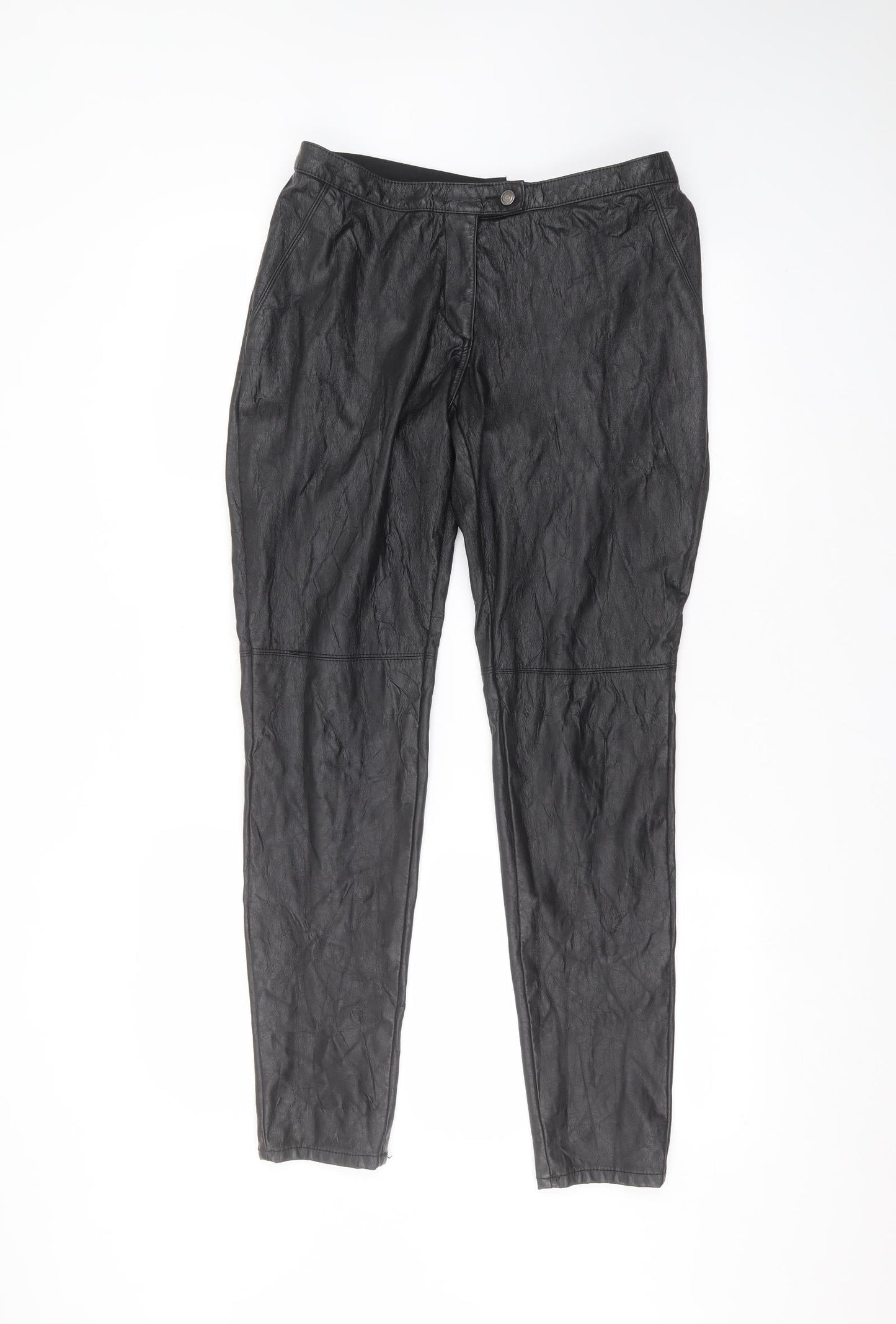 Womens UK Size 12 H&M Regular Fit  Black Trousers