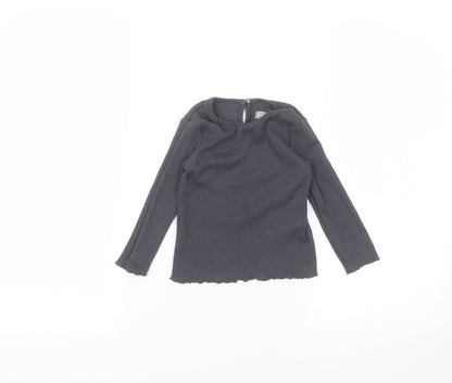 Additional front view of Primark Baby Black Basic T-Shirt, size 18-24, Months