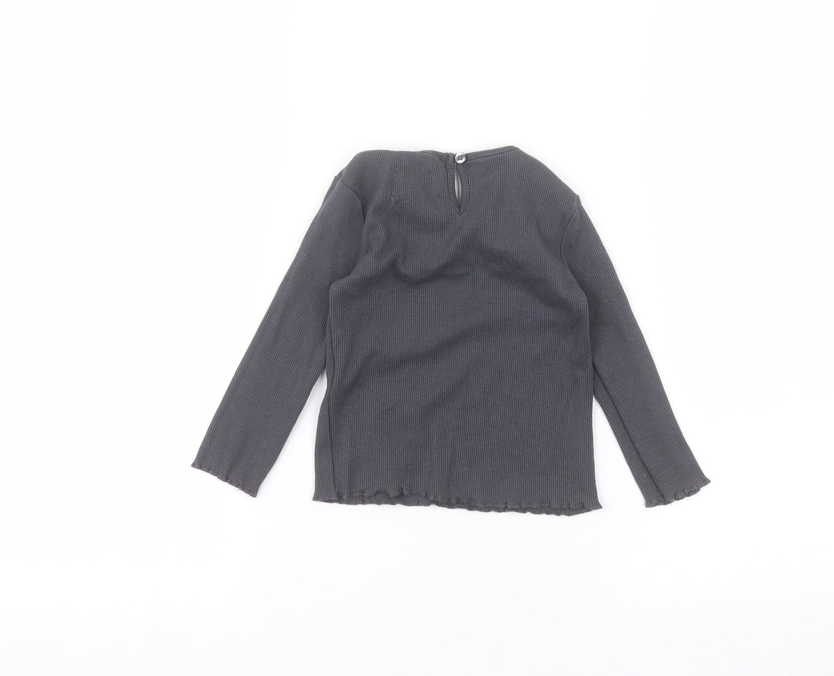 Back view of Primark Baby Black Basic T-Shirt, size 18-24, Months