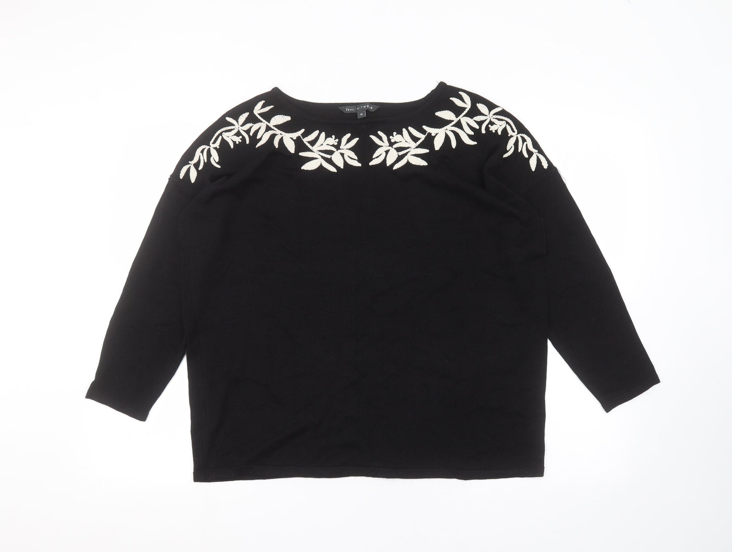 Womens UK Size 16 Bonmarché Black Pullover Jumper