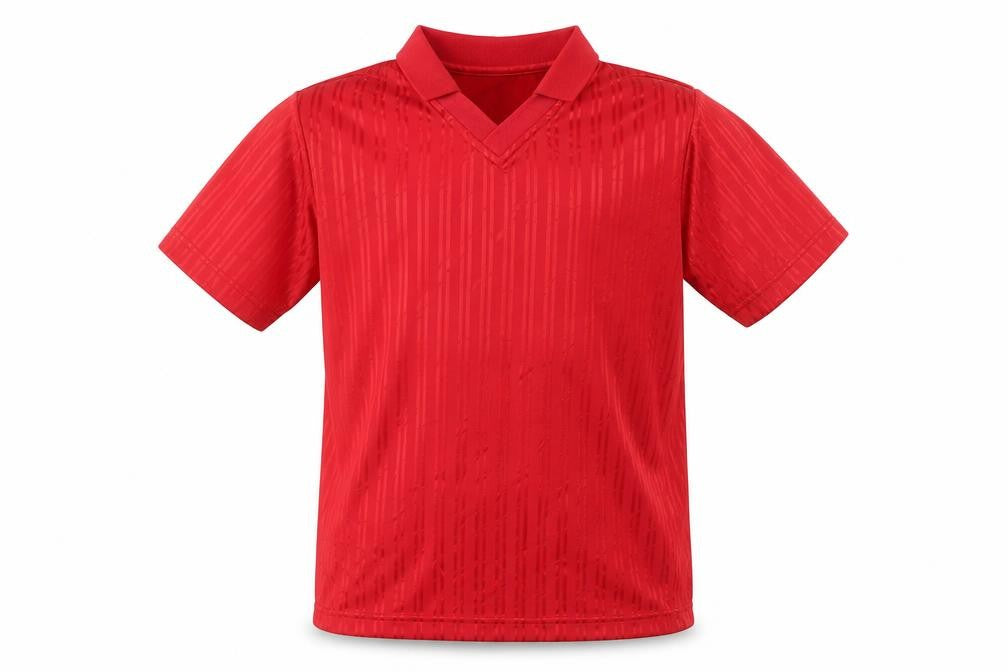 Front view of School life boys’ red basic polo, size 8-9, years