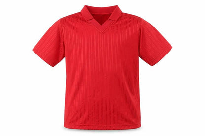 Front view of School life boys’ red basic polo, size 8-9, years
