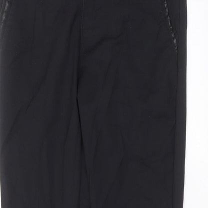 Womens UK Size L Preworn Regular Fit  Black Trousers