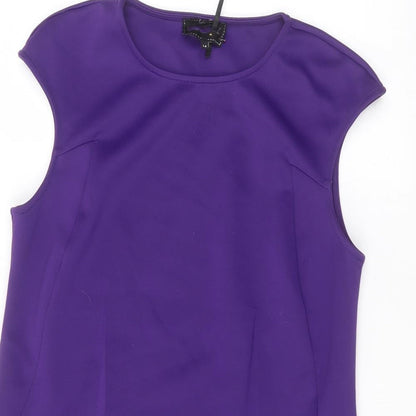 Womens UK Size 14 Preworn Purple Basic Blouse