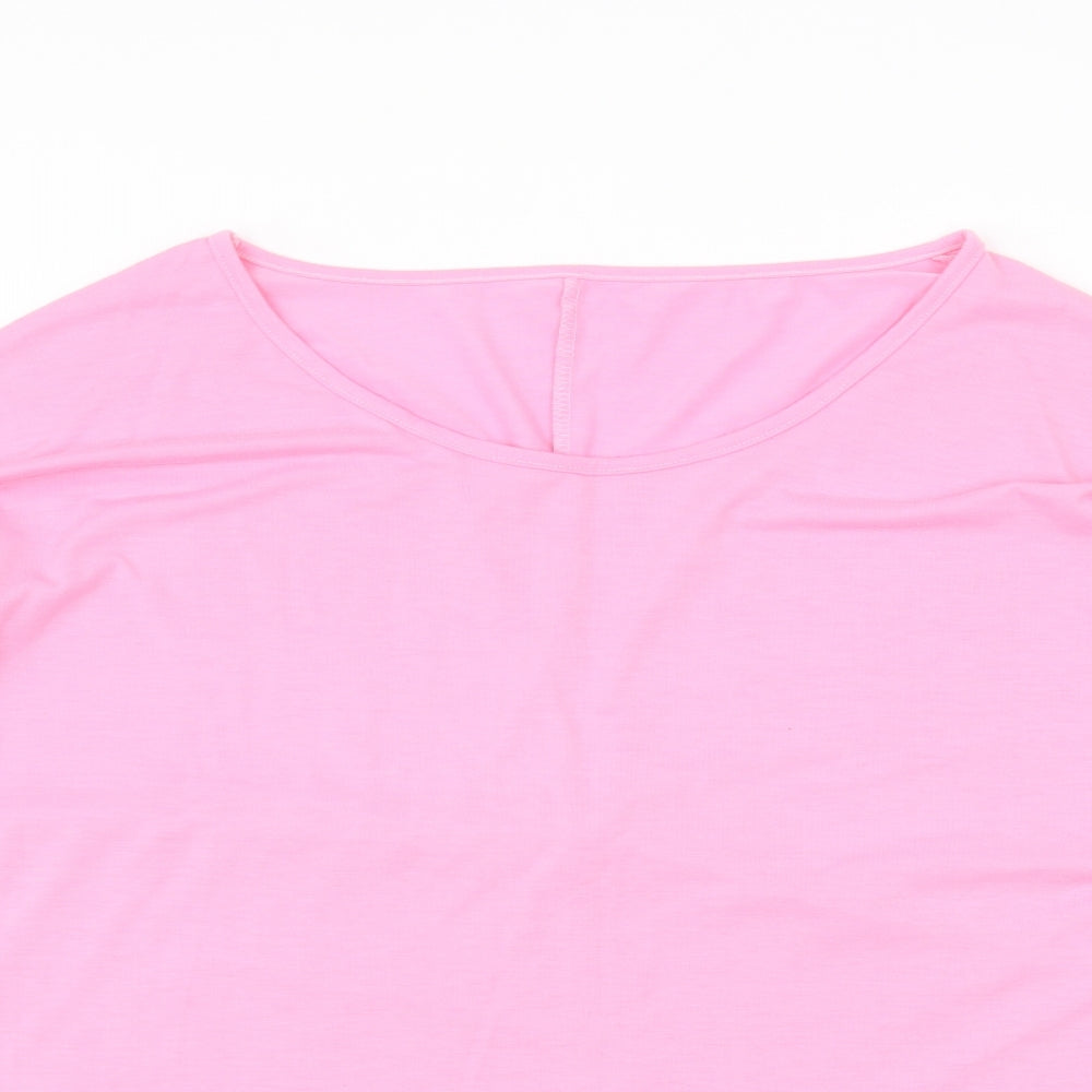 Womens UK Size M Preworn Pink Basic T-Shirt