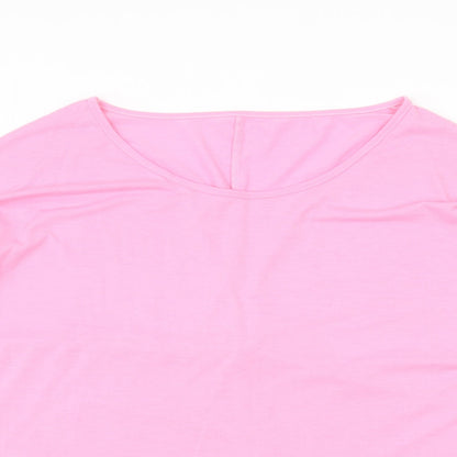 Womens UK Size M Preworn Pink Basic T-Shirt