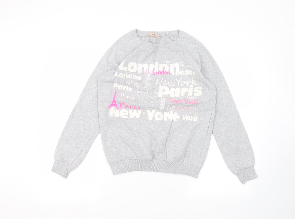 Additional front view of Gets women’s grey jumper, size M