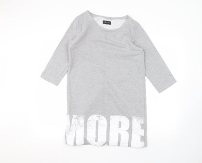 YFL Womens Grey   Jumper Dress  Size S