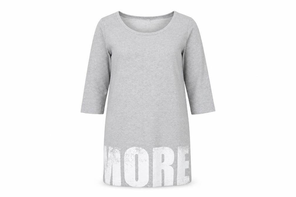 Front view of YFL women’s grey jumper dress, size S