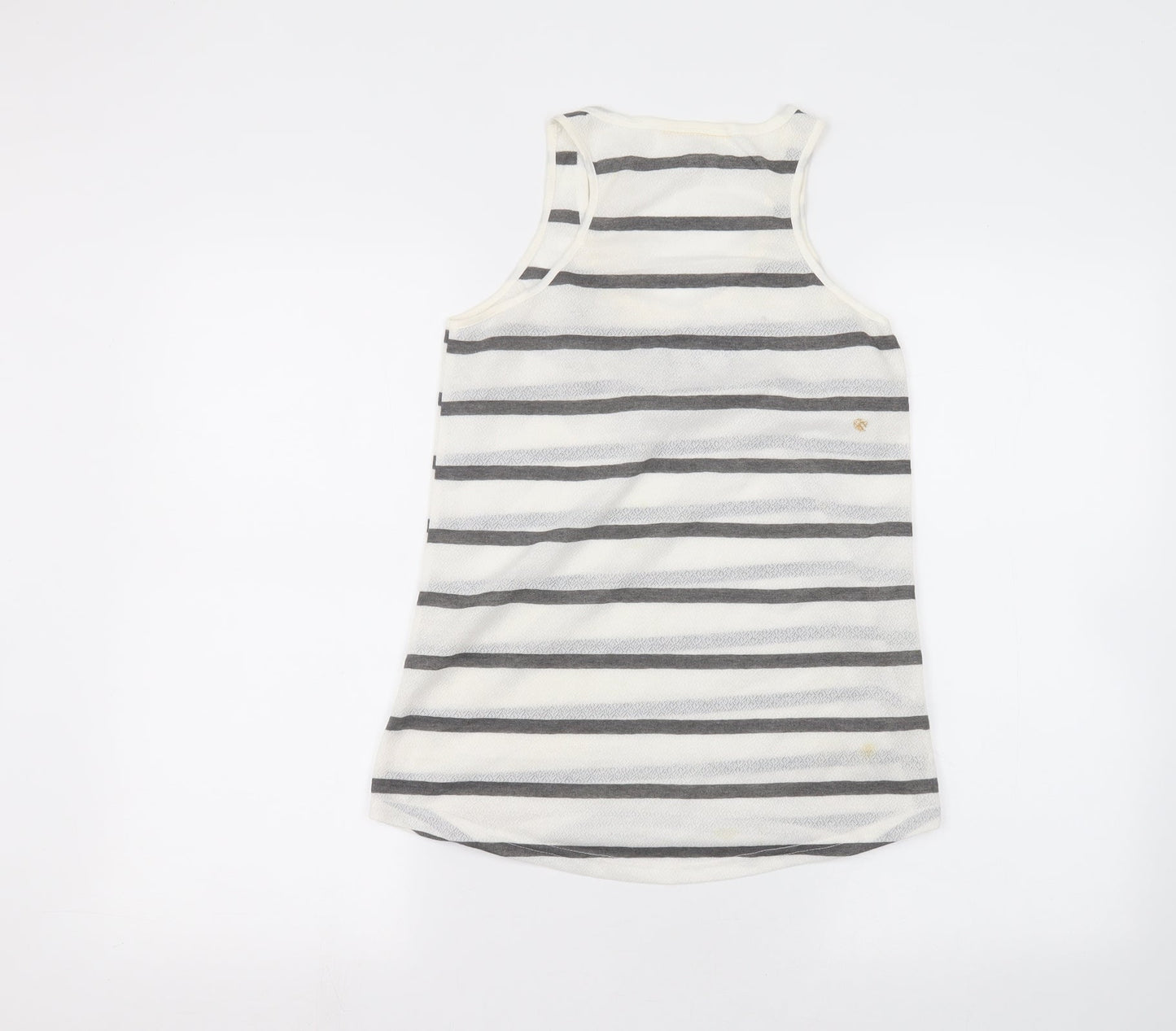 Womens UK Size S Preworn White Basic T-Shirt