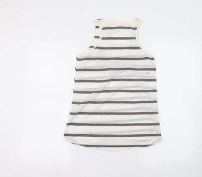 Womens UK Size S Preworn White Basic T-Shirt
