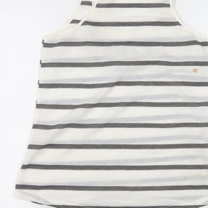 Womens UK Size S Preworn White Basic T-Shirt