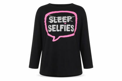Front view of George girls’ black basic t-shirt, size 10-11, years