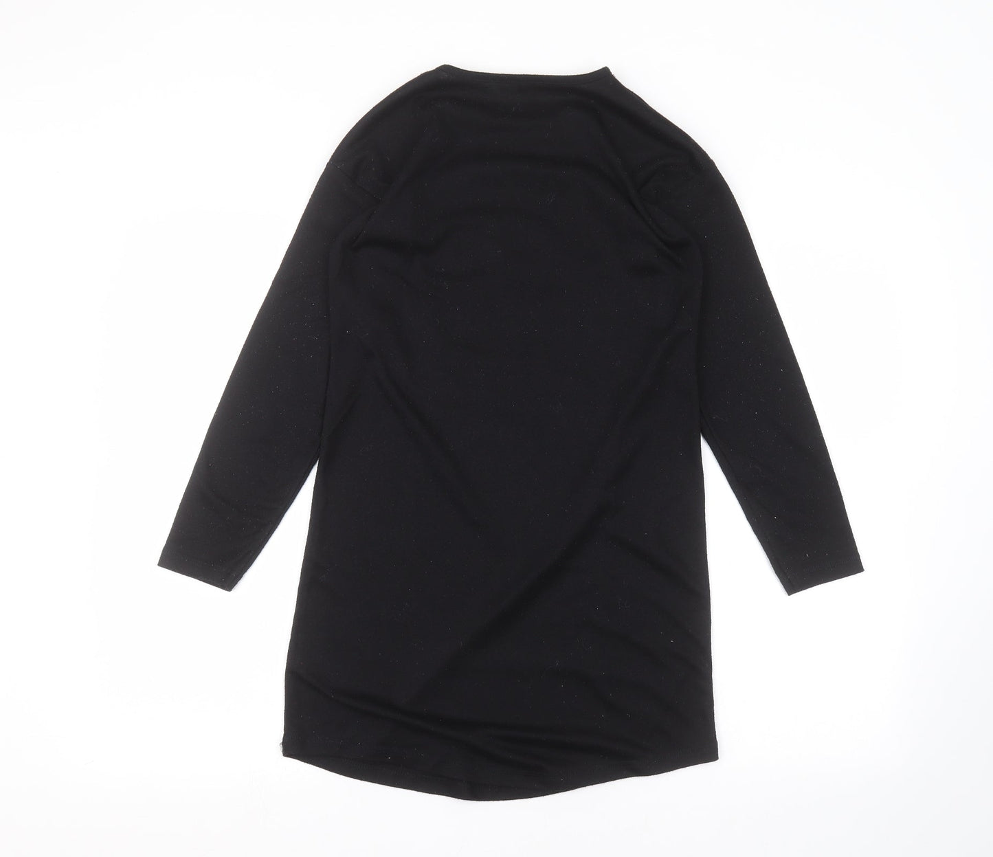 George Girls Black   Basic T-Shirt Size 10-11 Years