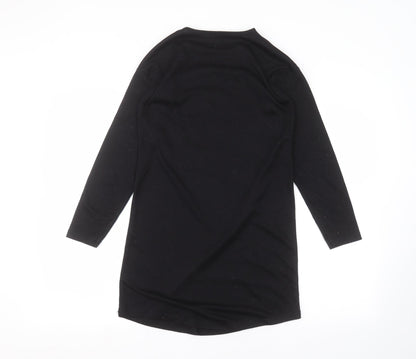 George Girls Black   Basic T-Shirt Size 10-11 Years