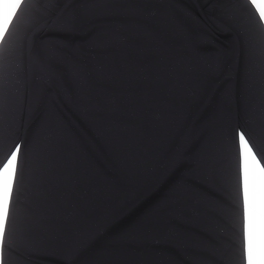 George Girls Black   Basic T-Shirt Size 10-11 Years