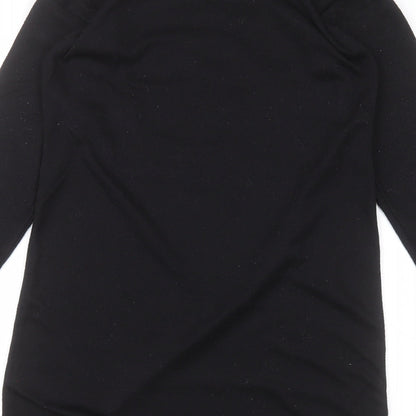 George Girls Black   Basic T-Shirt Size 10-11 Years