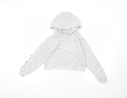 Active Girls Grey   Pullover Hoodie Size 10-11 Years