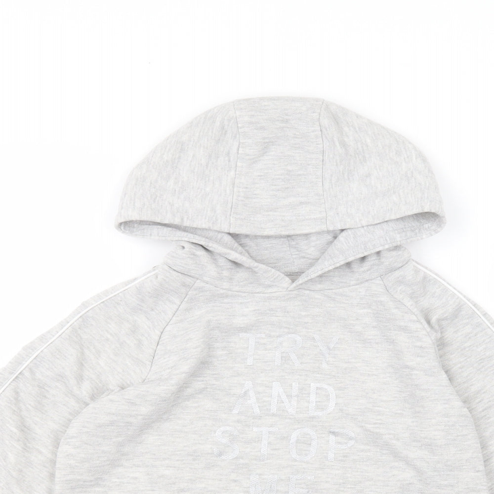 Active Girls Grey   Pullover Hoodie Size 10-11 Years